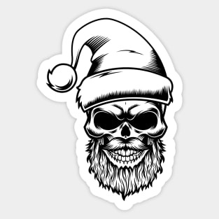 Christmas Santa Skull Sticker